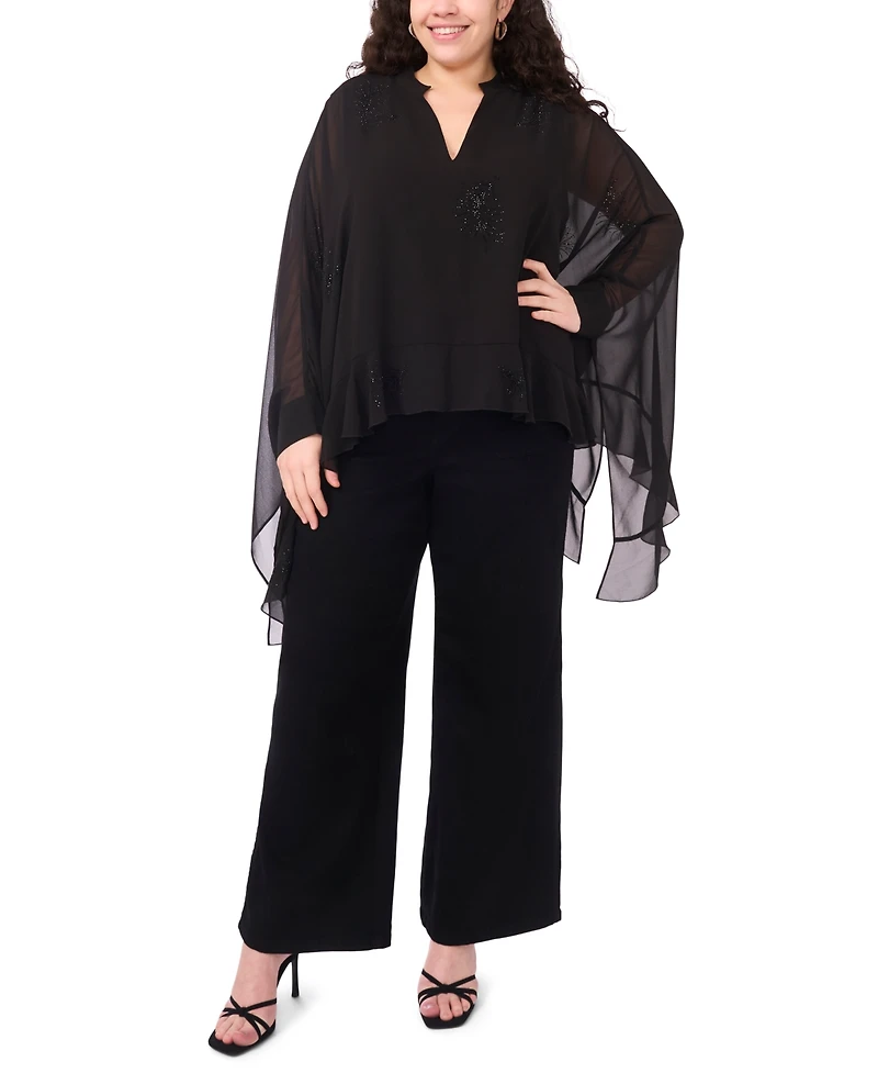Vince Camuto Plus Flowy Long Sleeve Top