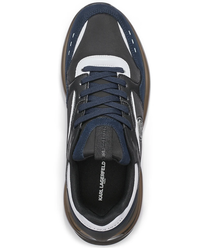 Karl Lagerfeld Paris Men's Side Head Profile Logo Runner Shoes