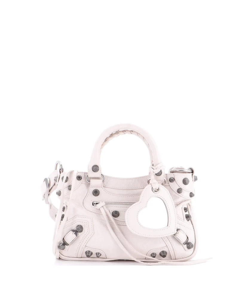 Pre-Owned Balenciaga Small Le Cagole Giant Studs Tote Leather