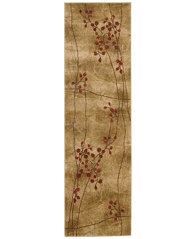 Closeout! Nourison Home Area Rug, Somerset Collection ST74 Latte Blossom 2' x 5'9" Runner Rug