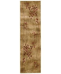 Closeout! Nourison Home Area Rug, Somerset Collection ST74 Latte Blossom 2' x 5'9" Runner Rug