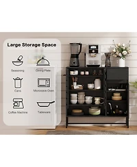 Streamdale Black Woven Door Accent Cabinet - Kitchen/Living/Dining