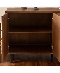 Streamdale Sideboard Buffet Cabinet - Wood Kitchen Cabinet, Handleless 4-Door Console