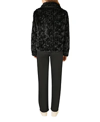 Yumi Women's Textured Faux Fur Jacket