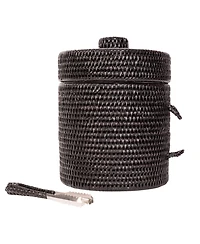 Artifacts Rattan Ice Bucket with Tongs