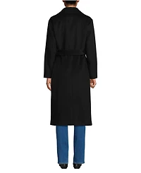 Lands' End Women's Wool Wrap Long Coat