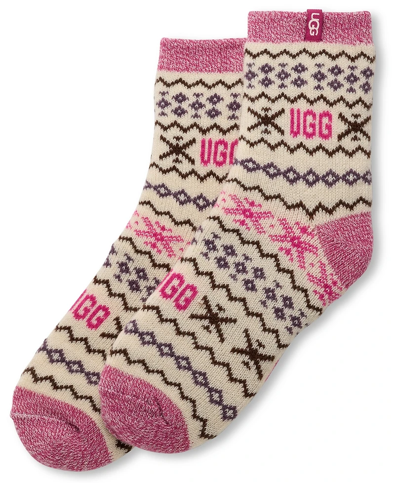 Ugg Women's Cressida Cozy Novelty Quarter Socks