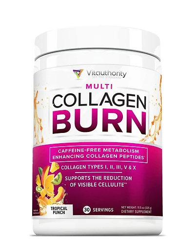 Vitauthority Multi Collagen Burn, Tropical Punch, 325gm