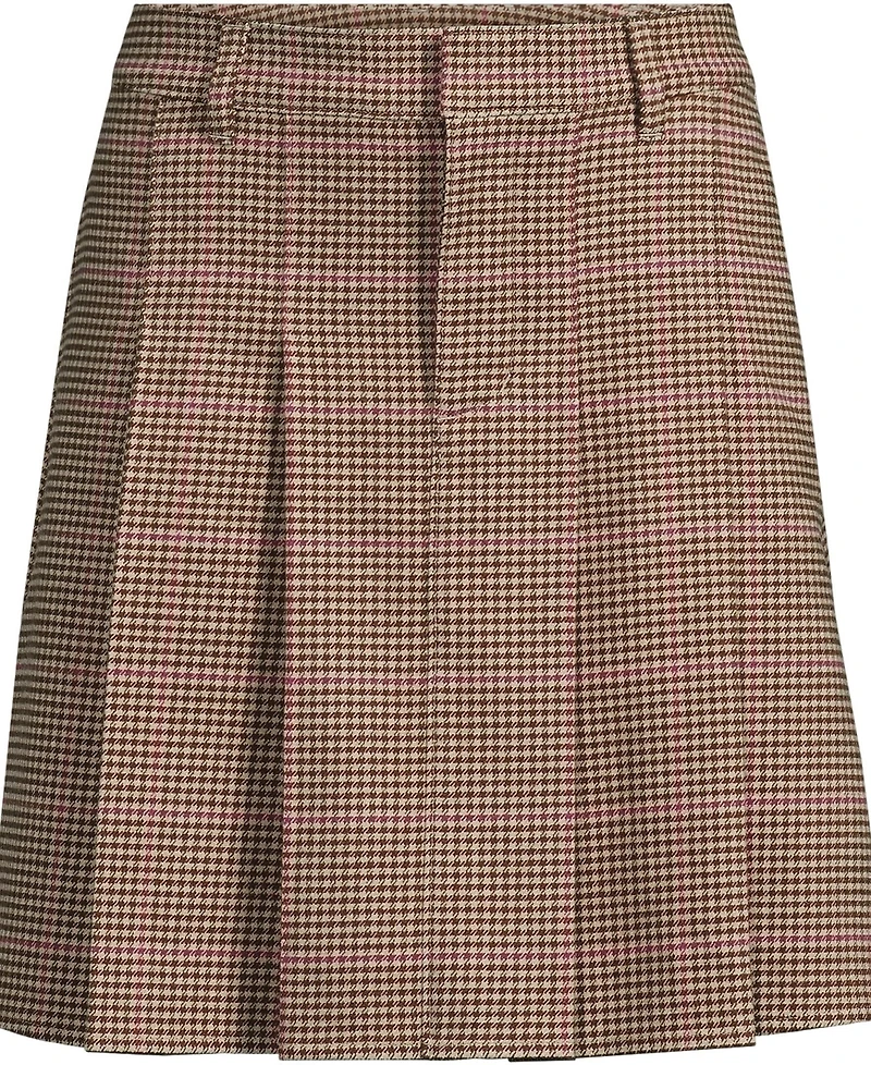Lands' End Women's Brushed Flannel Pleated Mini Skirt