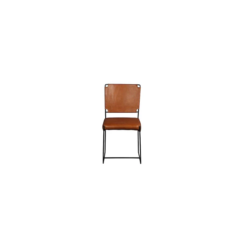 Porter Designs Toluca Leather Dining Chair, Brown (Set of 2)