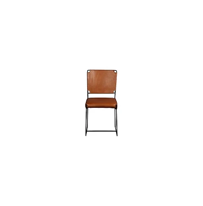 Porter Designs Toluca Leather Dining Chair, Brown (Set of 2)