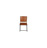 Porter Designs Toluca Leather Dining Chair, Brown (Set of 2)