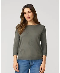 Cable & Gauge Women's Apple Drop Shoulder Tunic Sweater