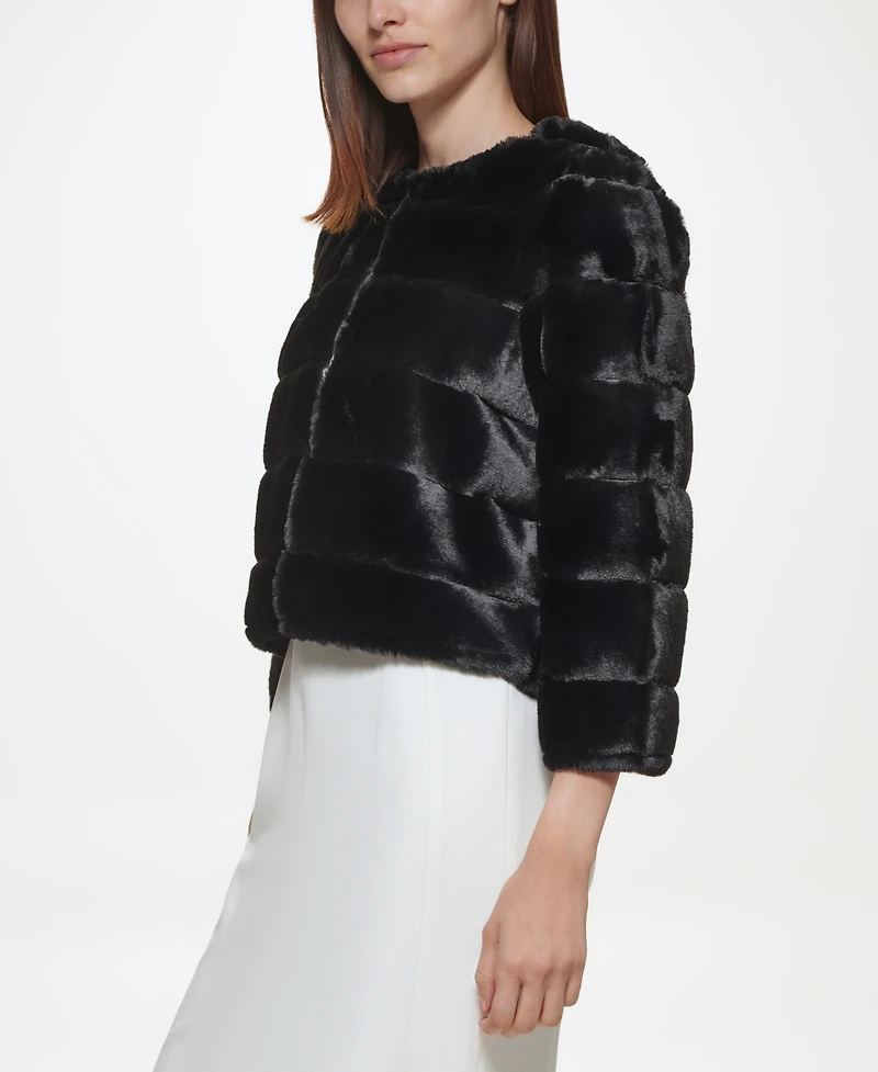 Calvin Klein Women's Textured Long Sleeve Cardigan Sweater
