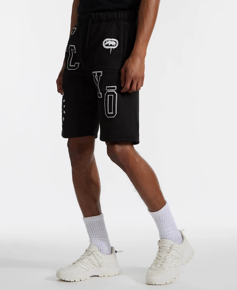 Ecko Unltd Men's Pro Rata Fleece Regular Fit Shorts