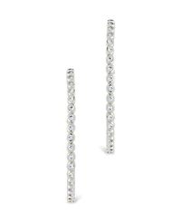 Sterling Forever Sterling Silver Bezel Statement Bubble Hoops - 1"