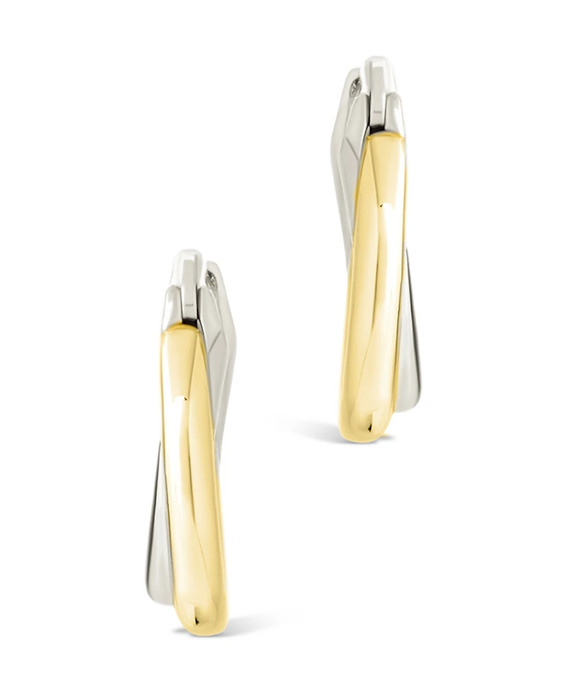 Sterling Forever Sterling Silver Janice Twisted Hoop Earrings