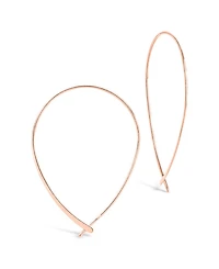 Sterling Forever Sterling Silver Delicate Threader Hoop Earrings
