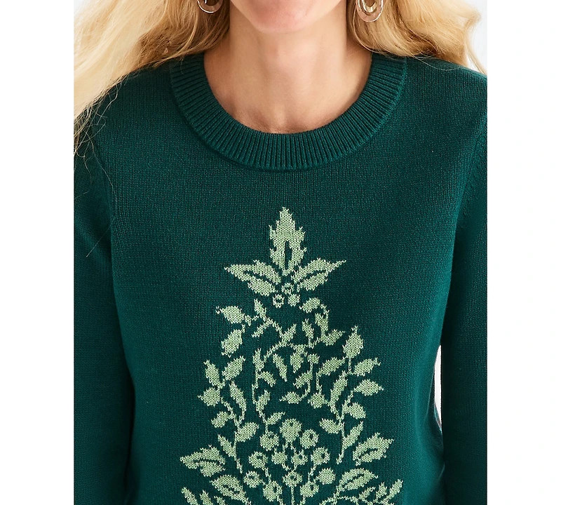 Style & Co Petite Whimsy Long Sleeve Sweater, Macy's Exclusive