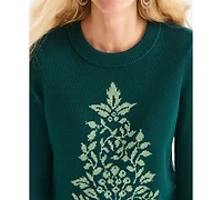 Style & Co Petite Whimsy Long Sleeve Sweater, Macy's Exclusive