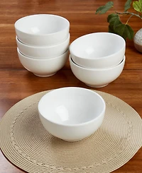 Tabletops Gallery Chic Cereal Bowls, Set of 6, Service For 6