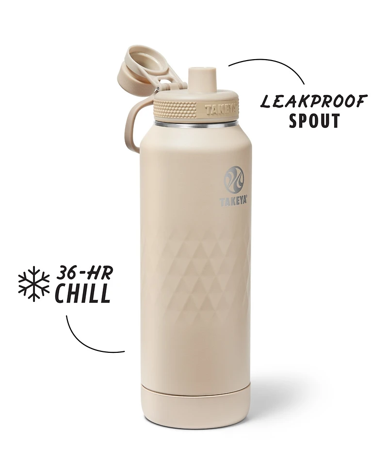 Takeya Sport oz. Triple-Insulated Water Bottle with Spout Lid