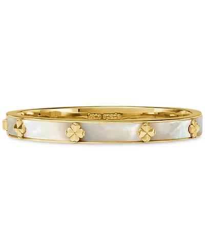 kate spade new york Imitation Pearl Flower Hinged Bangle Bracelet