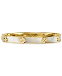 kate spade new york Imitation Pearl Flower Hinged Bangle Bracelet