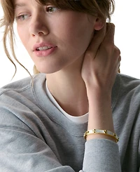 kate spade new york Imitation Pearl Gold Hinge Bangle Bracelet