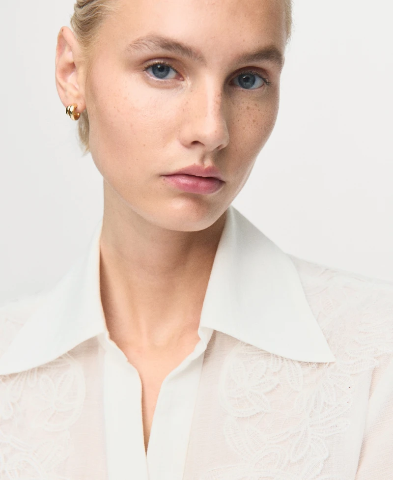 Mango Women's Patches Lyocell Shirt