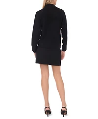 Vince Camuto Women's Zig Zag Motif Long-Sleeve Sweater