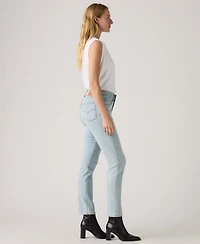 Levi's Women's 724 High Rise Rhinestone Button Fly Straight Leg Jeans