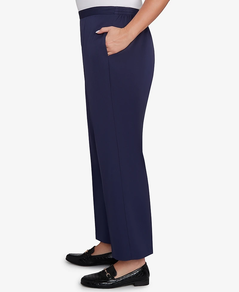 Alfred Dunner Plus Saratoga Springs Side Seam Pocket Average Length Twill Pants