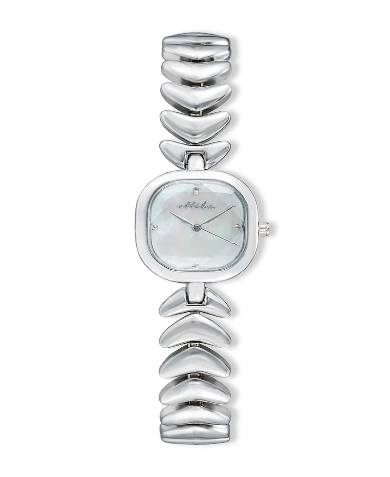 Ettika Metal Moderna Silver Plated Bracelet Watch, 80mm