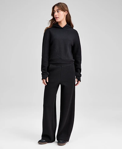 And Now This Petite Quilted Lounge Bottom Straight Leg Pants, Macy's Exclusive