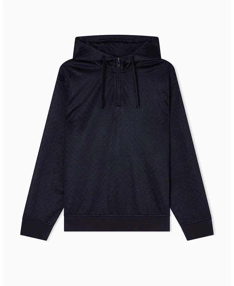 A|X Armani Exchange Men's Jacquard Allover Logo Hoodie