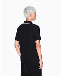 A|X Armani Exchange Men's Johnny Collar Pique with Tipping Polo Shirt