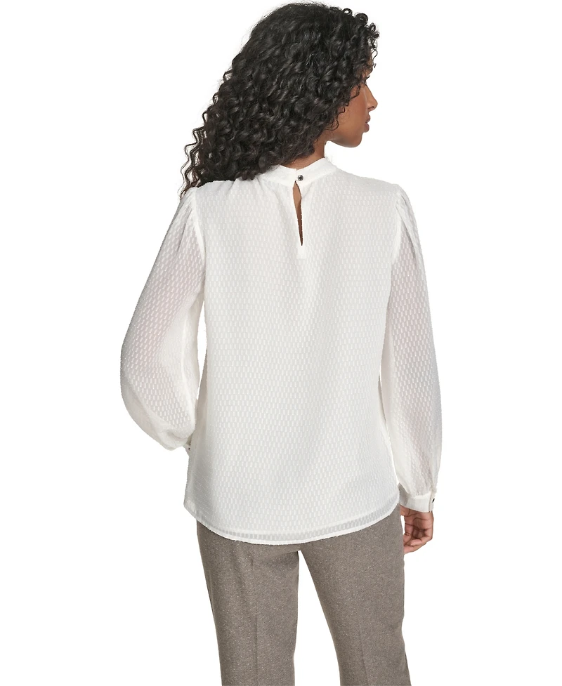 Calvin Klein Women's Textured Long Sleeve Top