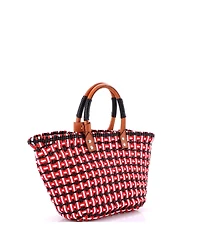Pre-Owned Balenciaga Small Bistro Panier Bag Woven Faux Leather
