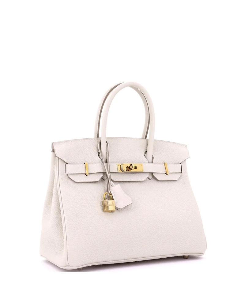 Pre-Owned HERMES Birkin 30 Handbag Light Togo with Rose Gold Hardware