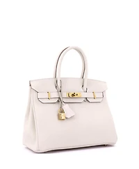 Pre-Owned HERMES Birkin 30 Handbag Light Togo with Rose Gold Hardware