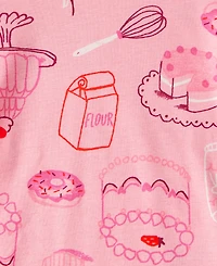 Carter's Girls Toddler 2T-5T 4-Piece Desserts Snug Fit Long-Sleeve Top and Pants Pajama Set