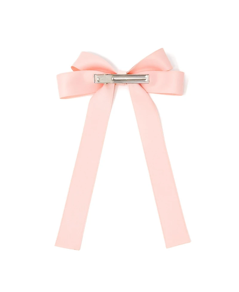 Puttisu Classic Long Ribbon Bow Clip