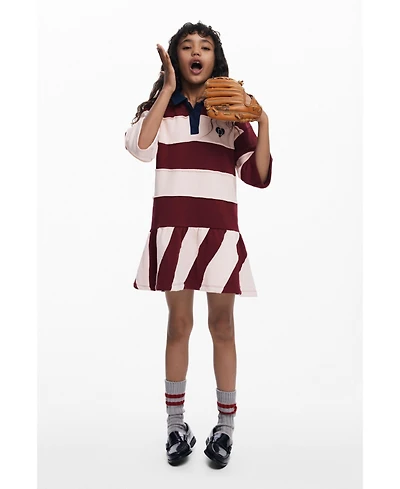 Desigual Girls Girls's Striped Polo Dress