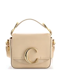 Pre-Owned Chloe Mini C Flap Bag Leather