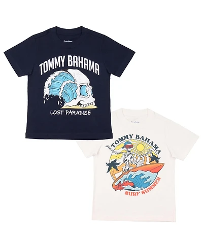 Tommy Bahama Boys 2 Piece Casual Crewneck T-Shirt Bundle Set