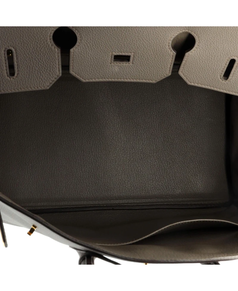 Pre-Owned HERMES Birkin Handbag Grey Togo with Gold Hardware