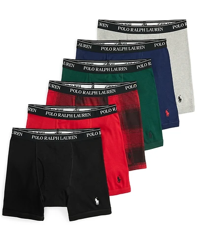 Polo Ralph Lauren Men's 6-Pack Classic Fit Boxer Briefs