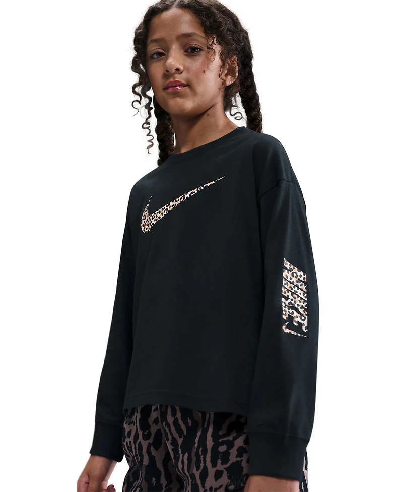Nike Girls 7-16 Sportswear Long-Sleeve T-Shirt