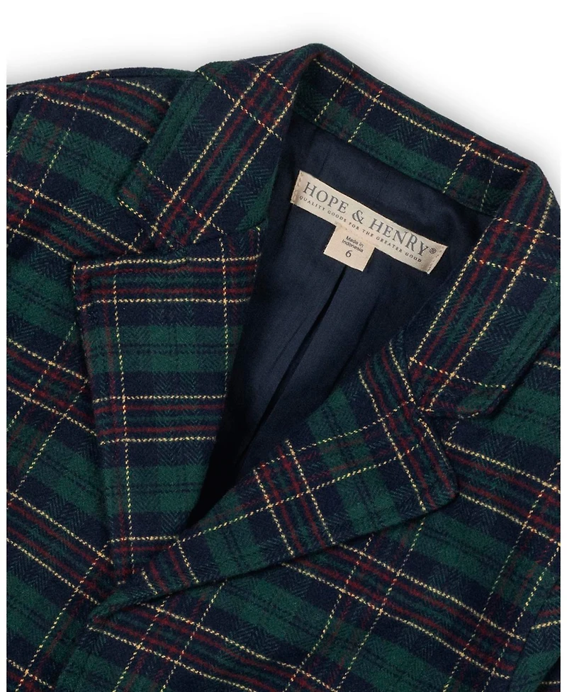 Hope & Henry Baby Boys Organic Brushed Cotton Suit Jacket